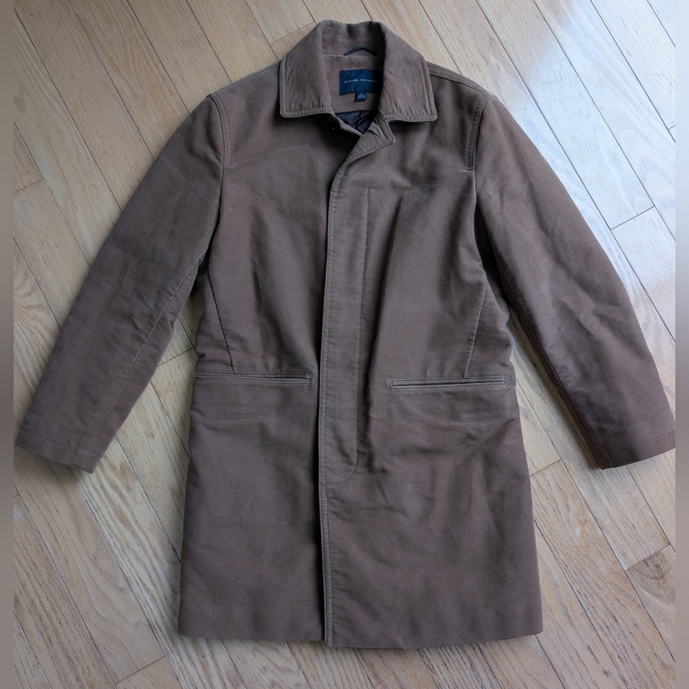 Men's Brown Top Coat Banana Republic Small